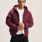 BURGUNDY ESSENTIAL ZIP UP HOODIE
