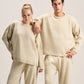LIGHT BEIGE COZY KNIT PULLOVER