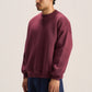 BURGUNDY BOXY-FIT CREWNECK