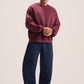 NAVY BLUE BARREL FIT SWEATPANTS