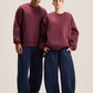 NAVY BLUE BARREL FIT SWEATPANTS