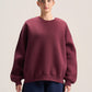 BURGUNDY BOXY-FIT CREWNECK