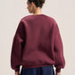 BURGUNDY BOXY-FIT CREWNECK