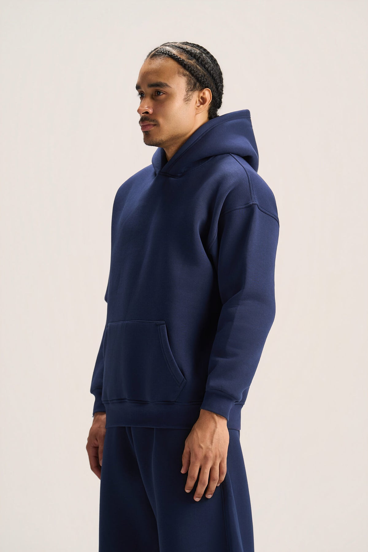 NAVY BLUE OVER-SIZED HOODIE