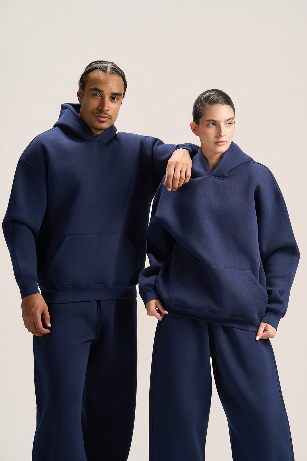NAVY BLUE OVER-SIZED HOODIE