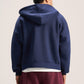 NAVY BLUE ESSENTIAL ZIP UP HOODIE