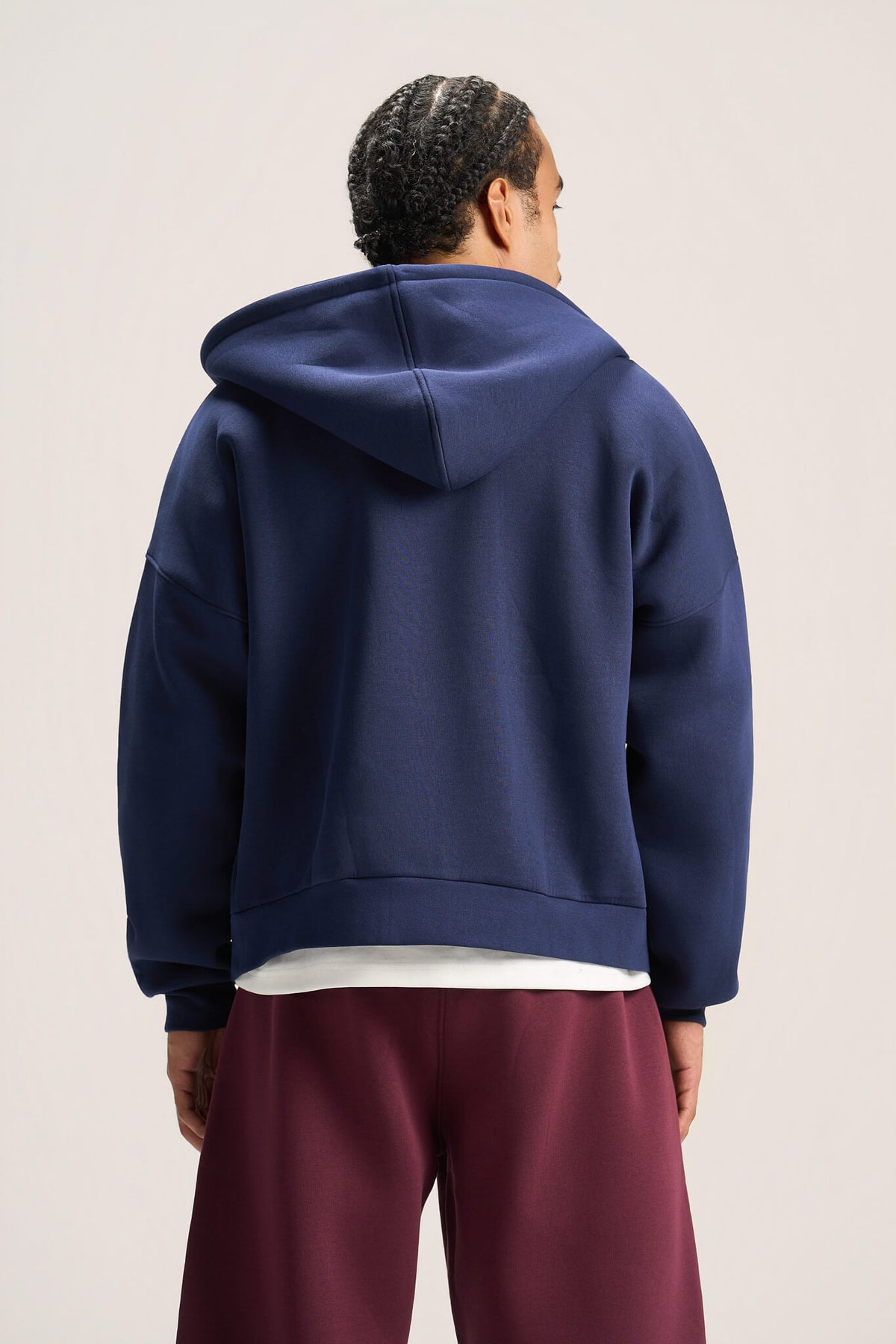 NAVY BLUE ESSENTIAL ZIP UP HOODIE