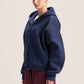 NAVY BLUE ESSENTIAL ZIP UP HOODIE