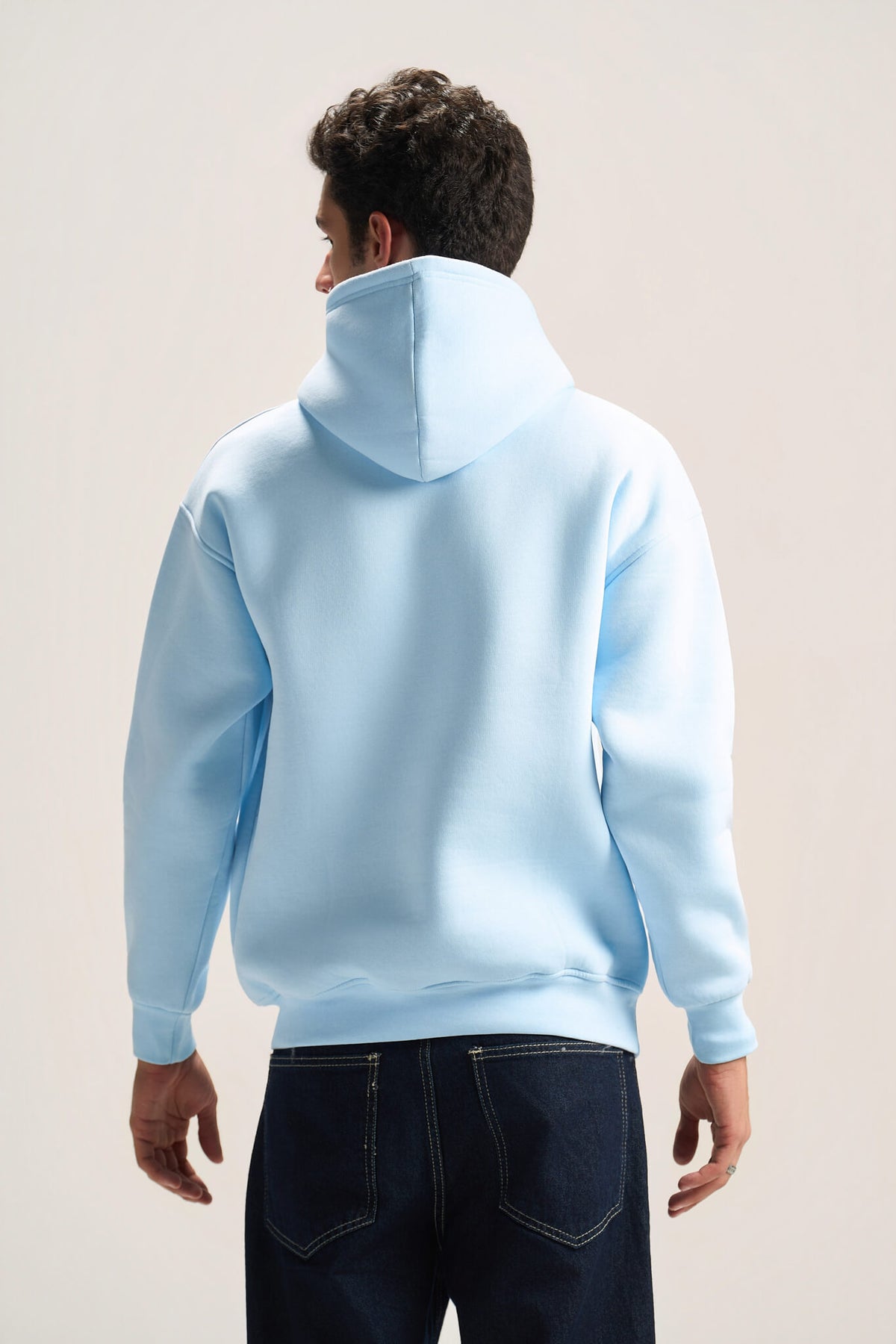 SKY-BLUE OVER-SIZED HOODIE