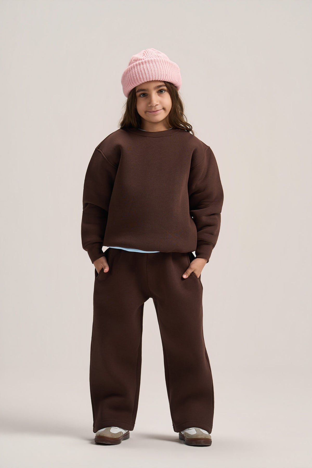 DARK BROWN LITTLE ONES RELAXED-FIT SWEATPANT