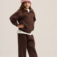 DARK BROWN LITTLE ONES RELAXED-FIT SWEATPANT