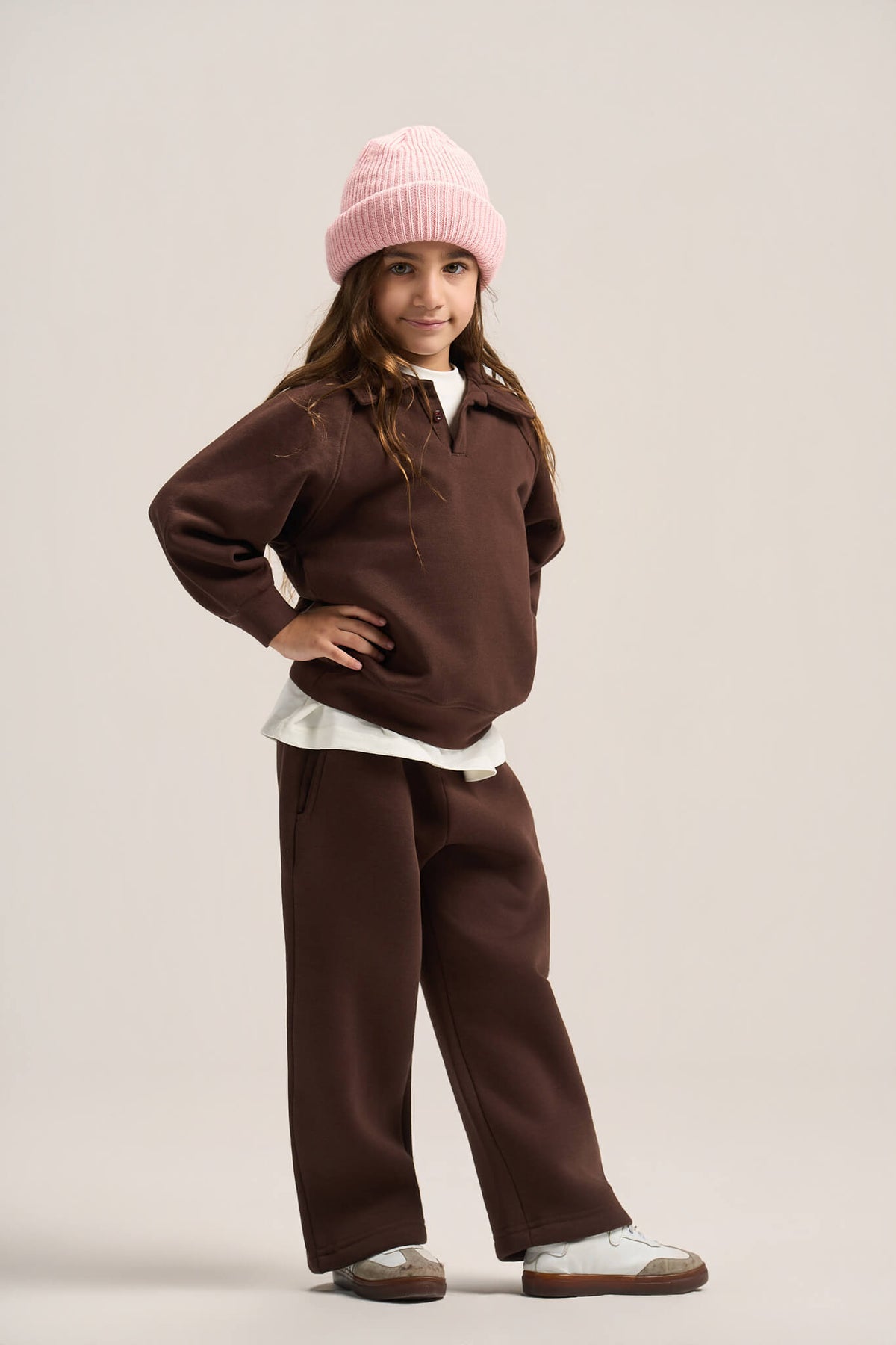 DARK BROWN LITTLE ONES RELAXED-FIT SWEATPANT
