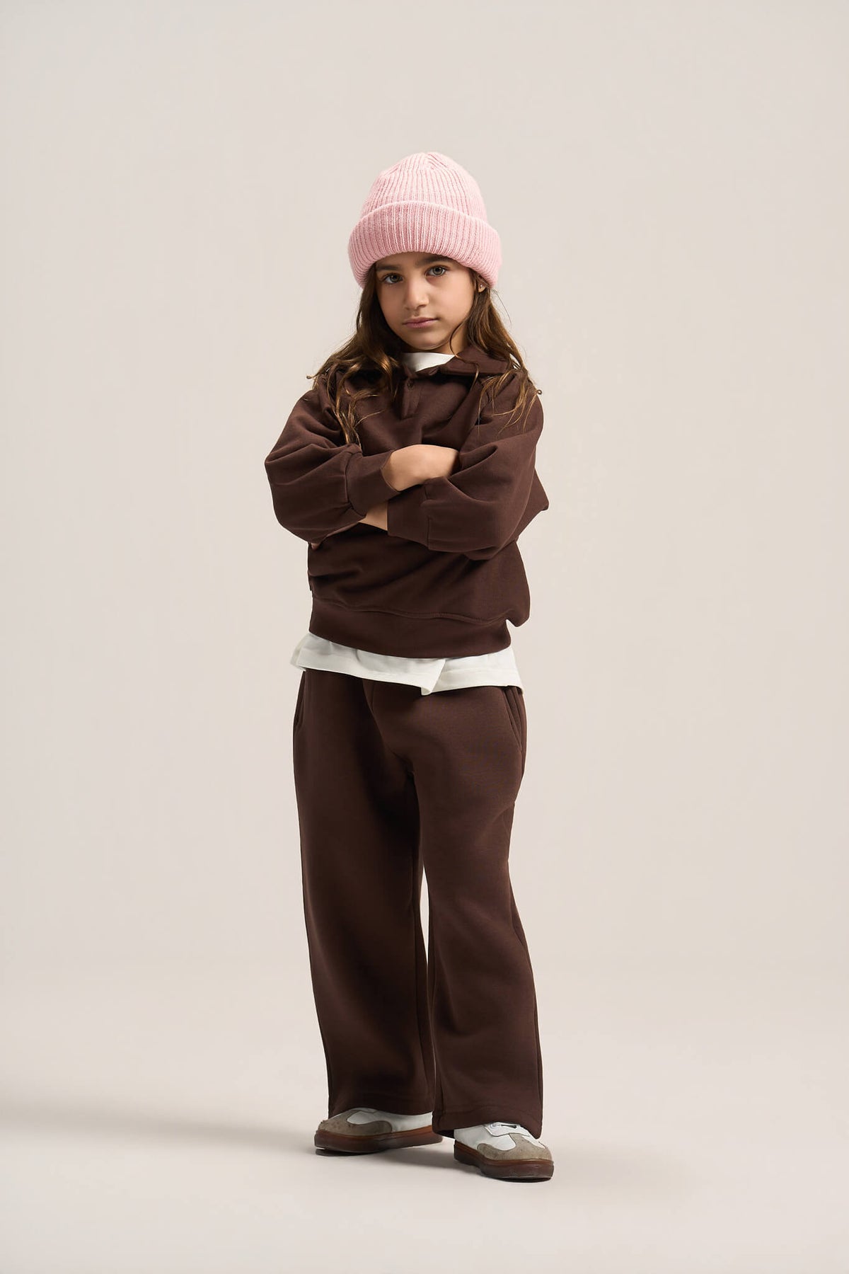 DARK BROWN LITTLE ONES RELAXED-FIT SWEATPANT