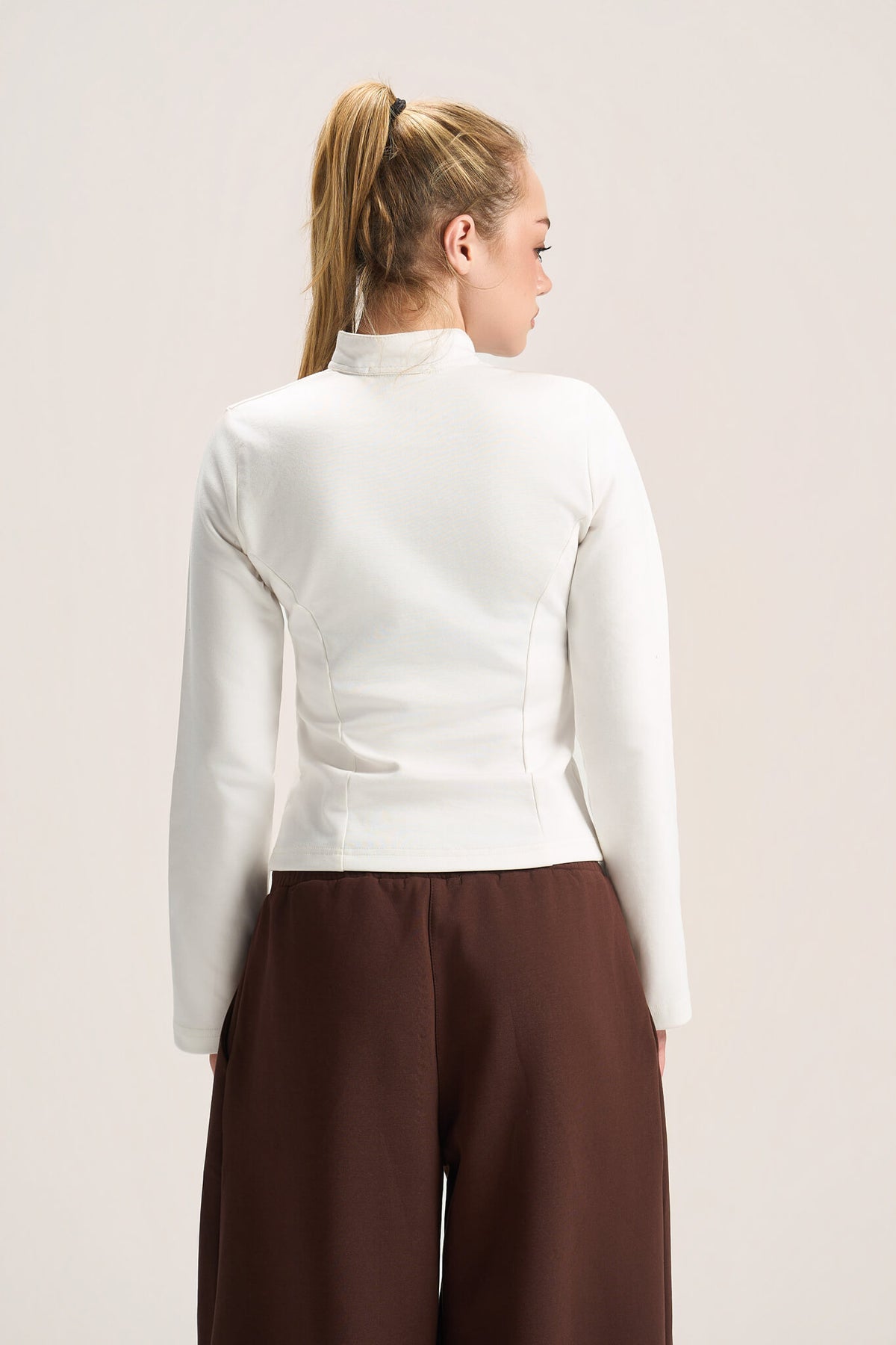 LONG SLEEVE MANDARIN TOP