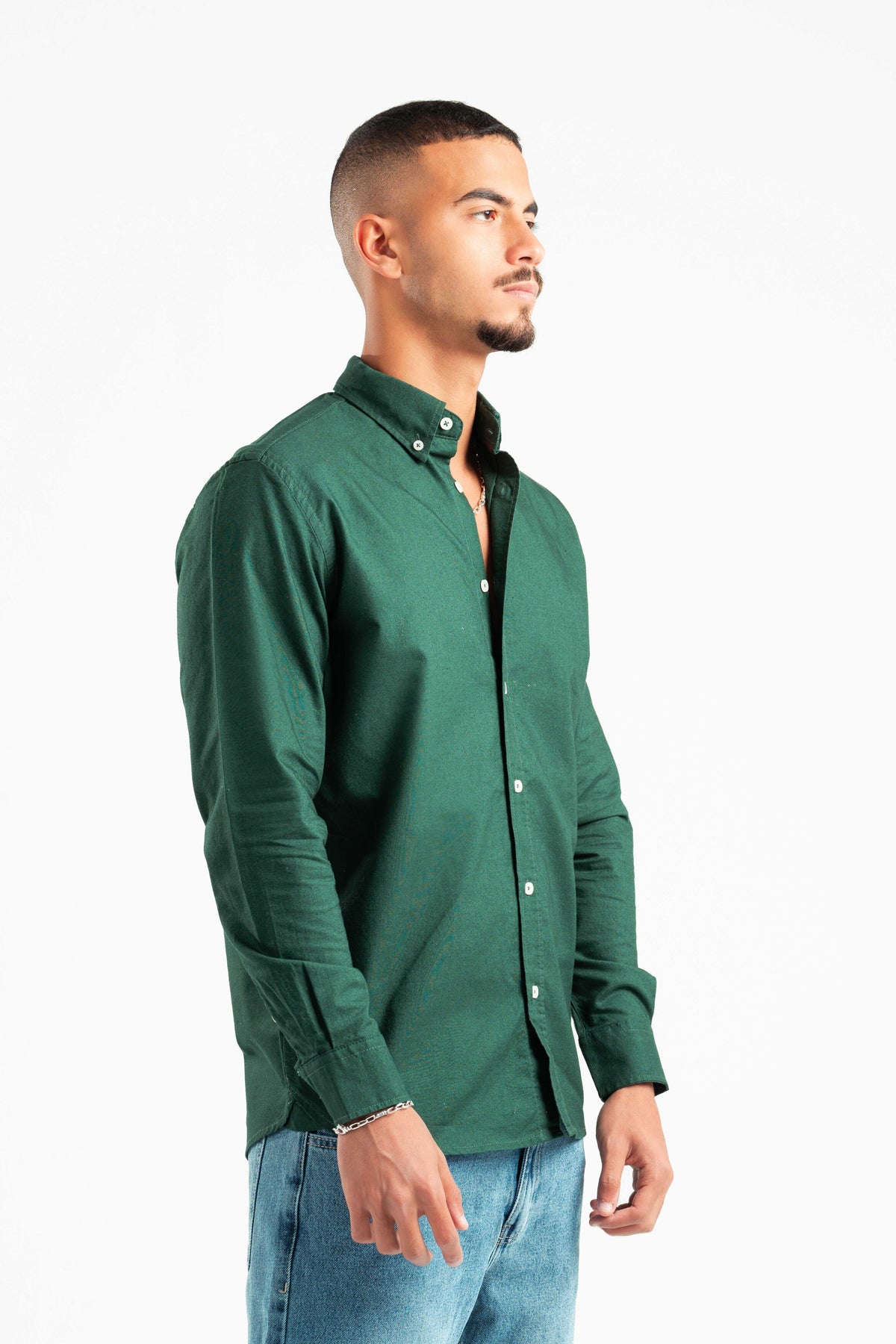 DARK GREEN OXFORD SHIRT