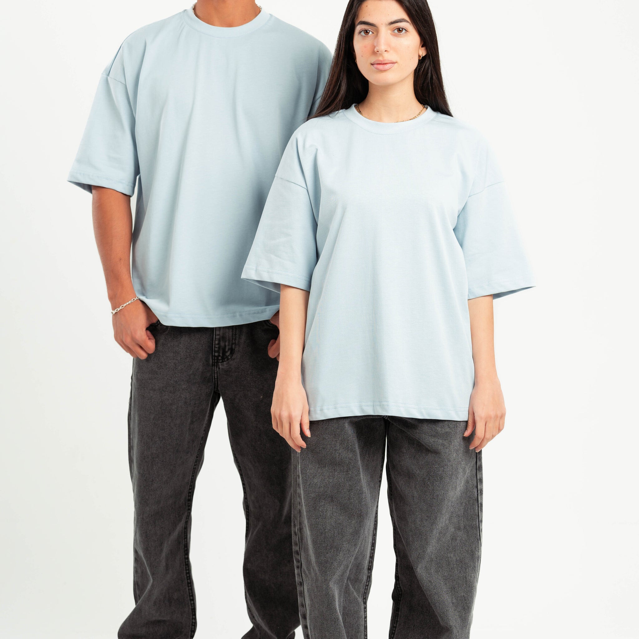 SKY BLUE SUMMER MELTON BOX-TEE