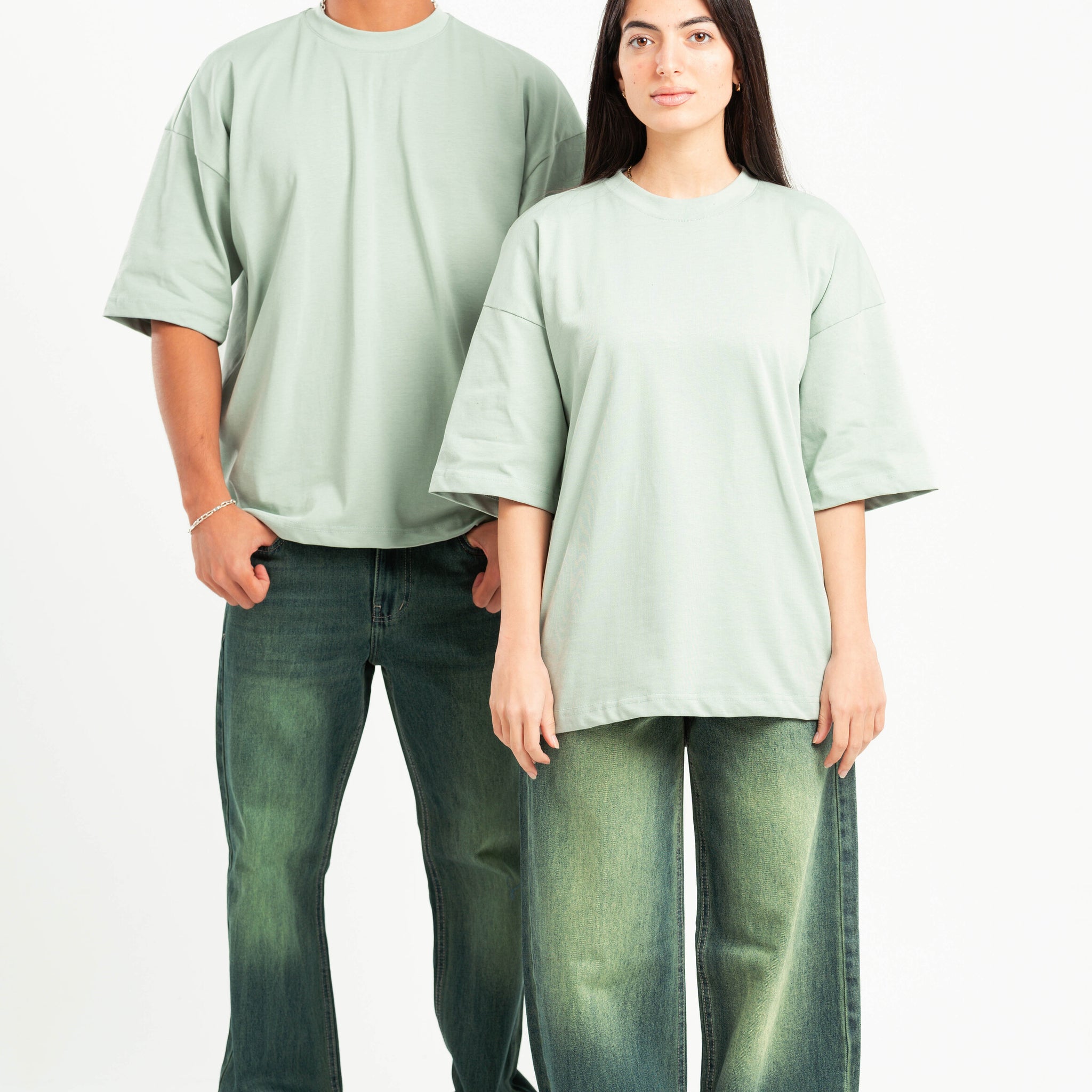MINT GREEN SUMMER MELTON BOX-TEE