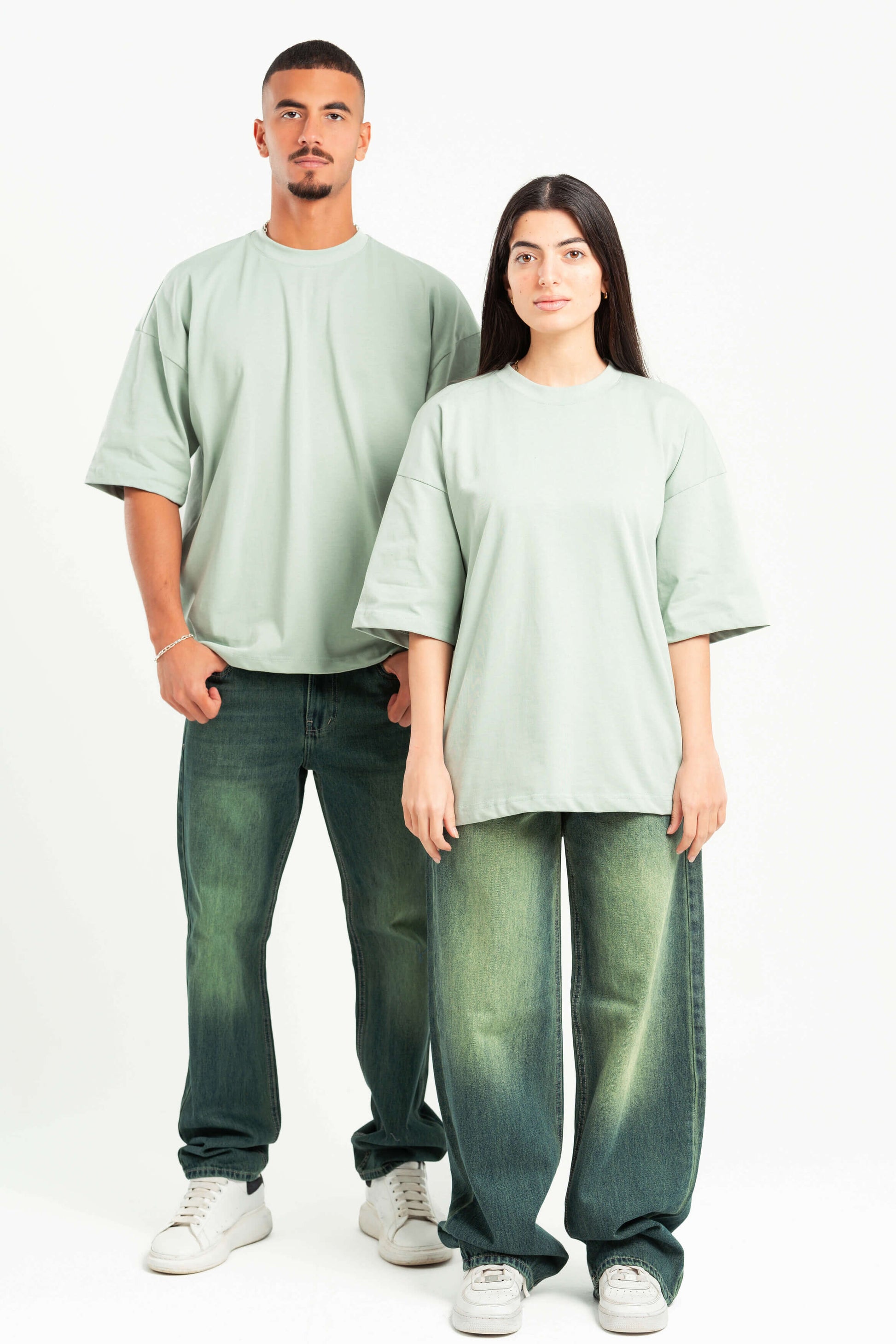 MINT GREEN SUMMER MELTON BOX-TEE