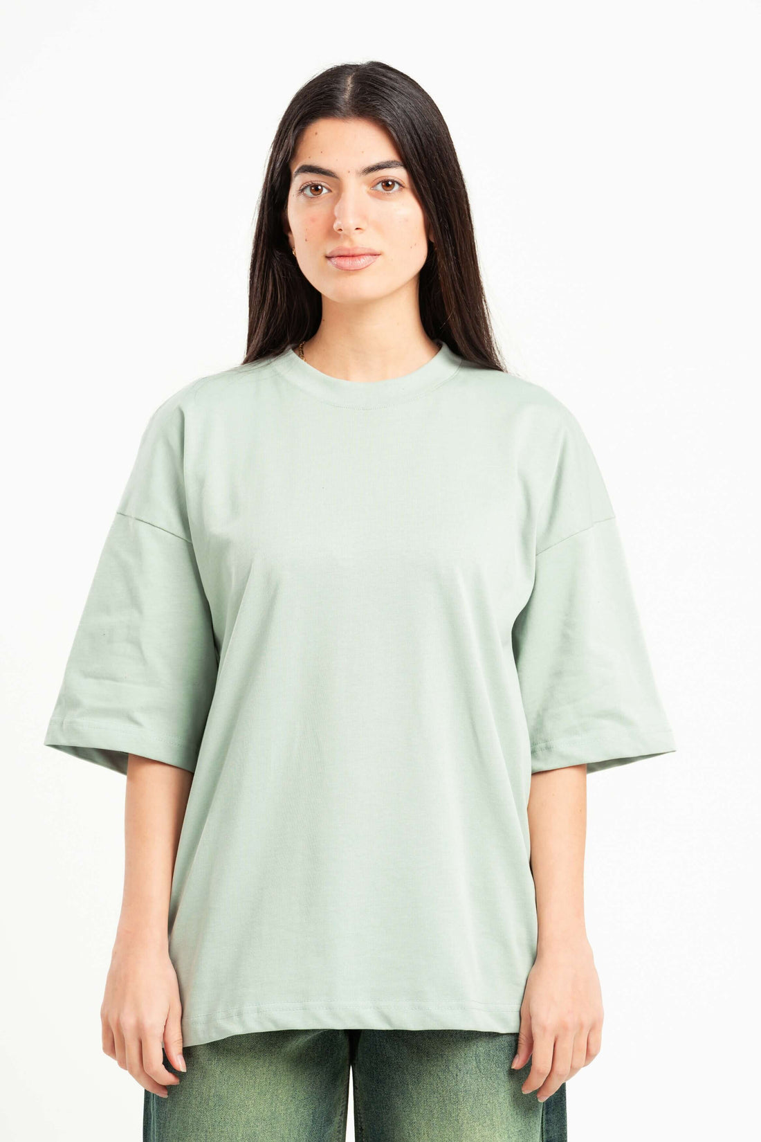MINT GREEN SUMMER MELTON BOX-TEE