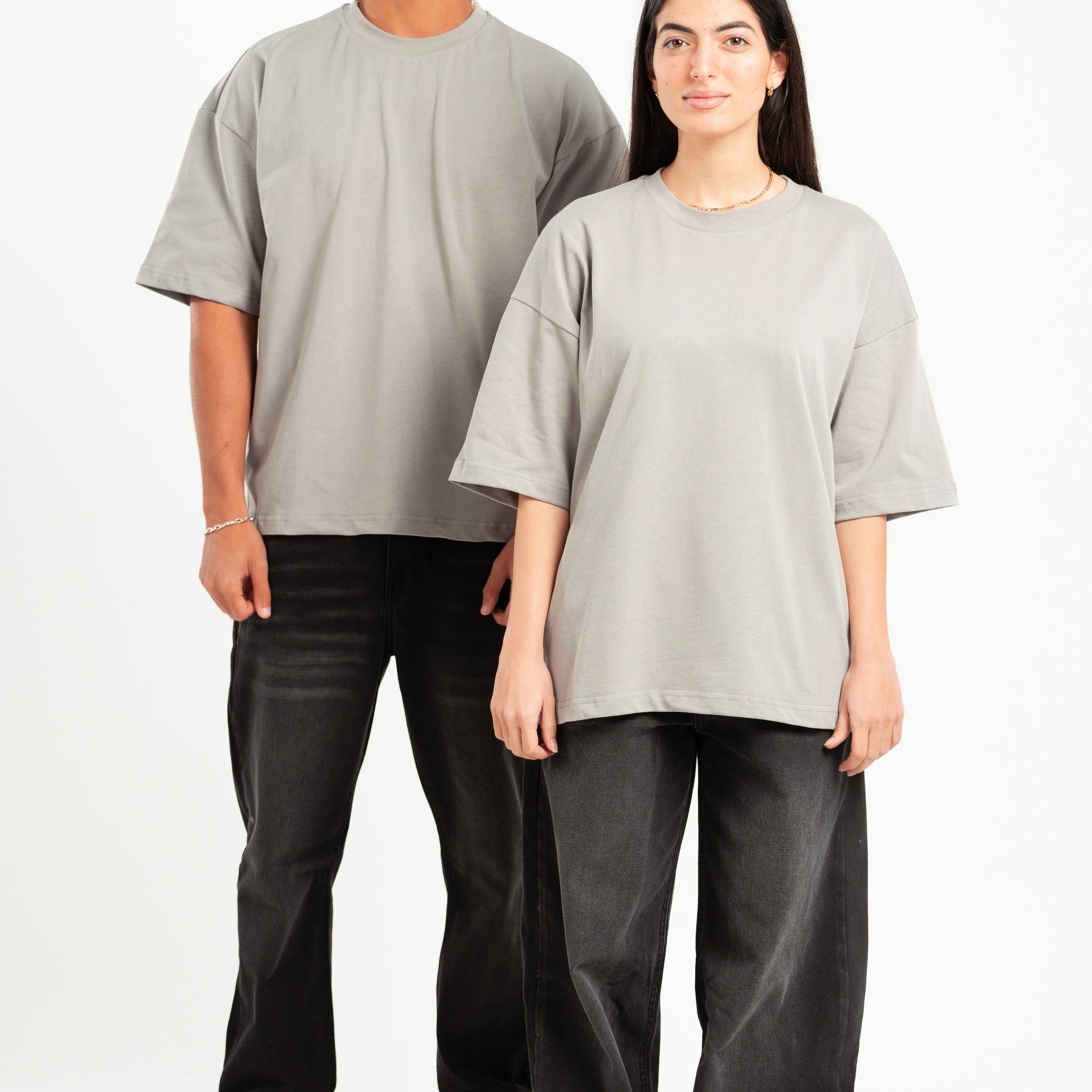 LIGHT GREY SUMMER MELTON BOX-TEE