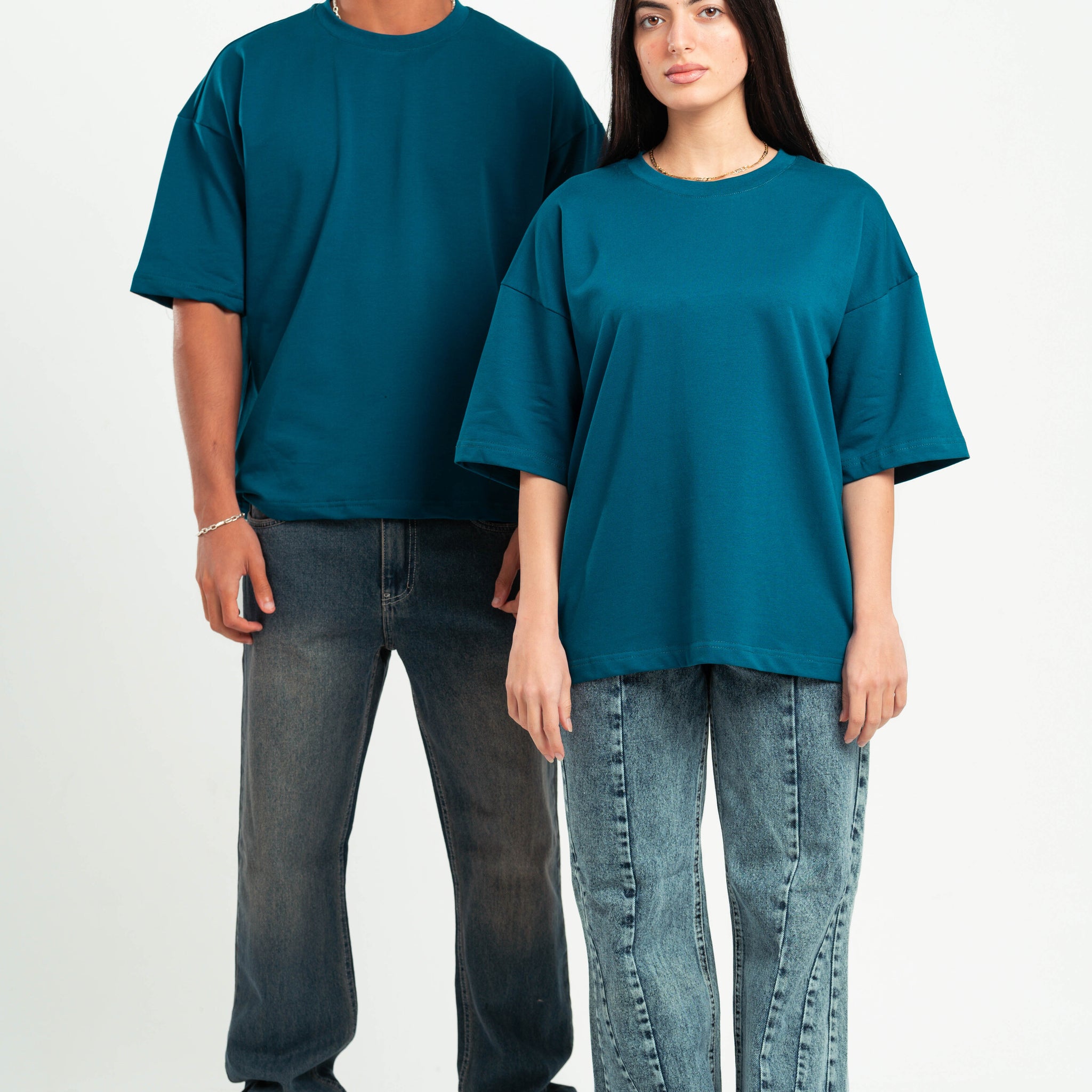 TEAL SUMMER MELTON BOX-TEE