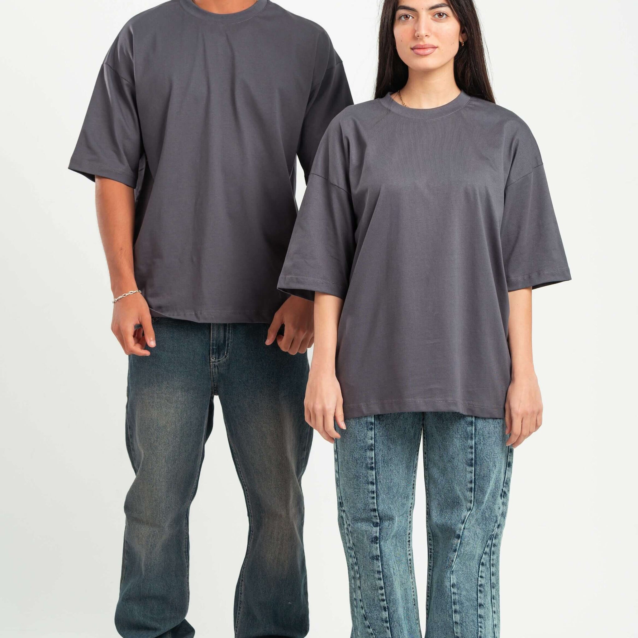 GREY HEAVY WEIGHT BOX-TEE