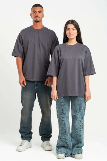 GREY HEAVY WEIGHT BOX-TEE