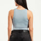 LIGHT GREY ROUND NECK BODYSUIT