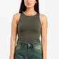 FOREST GREEN ROUND NECK BODYSUIT