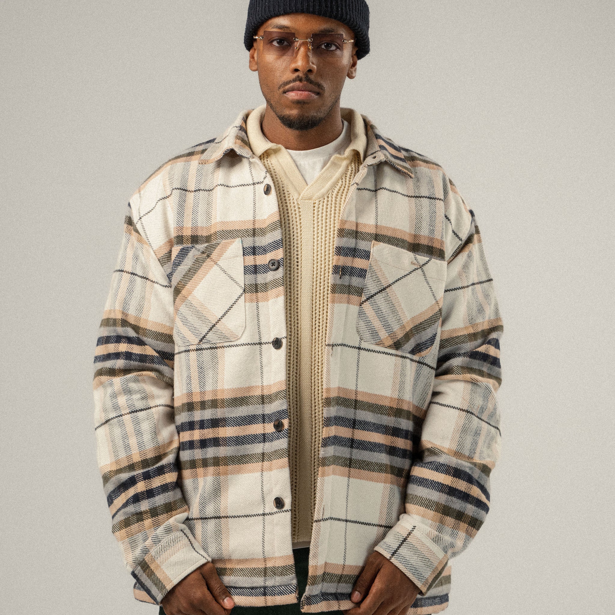 OFF-WHITE PLAID JACKET