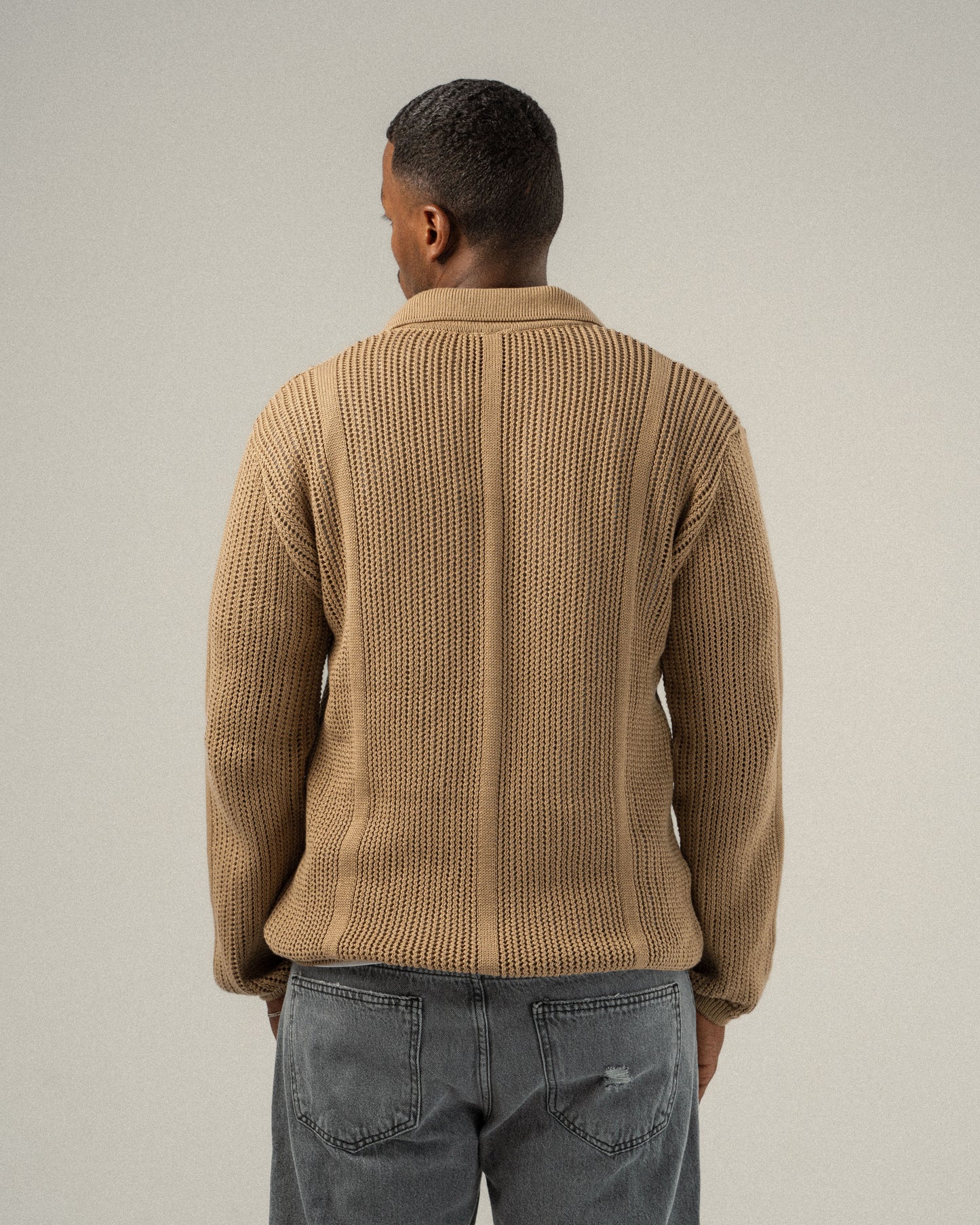 CAMEL KNITTED POLO