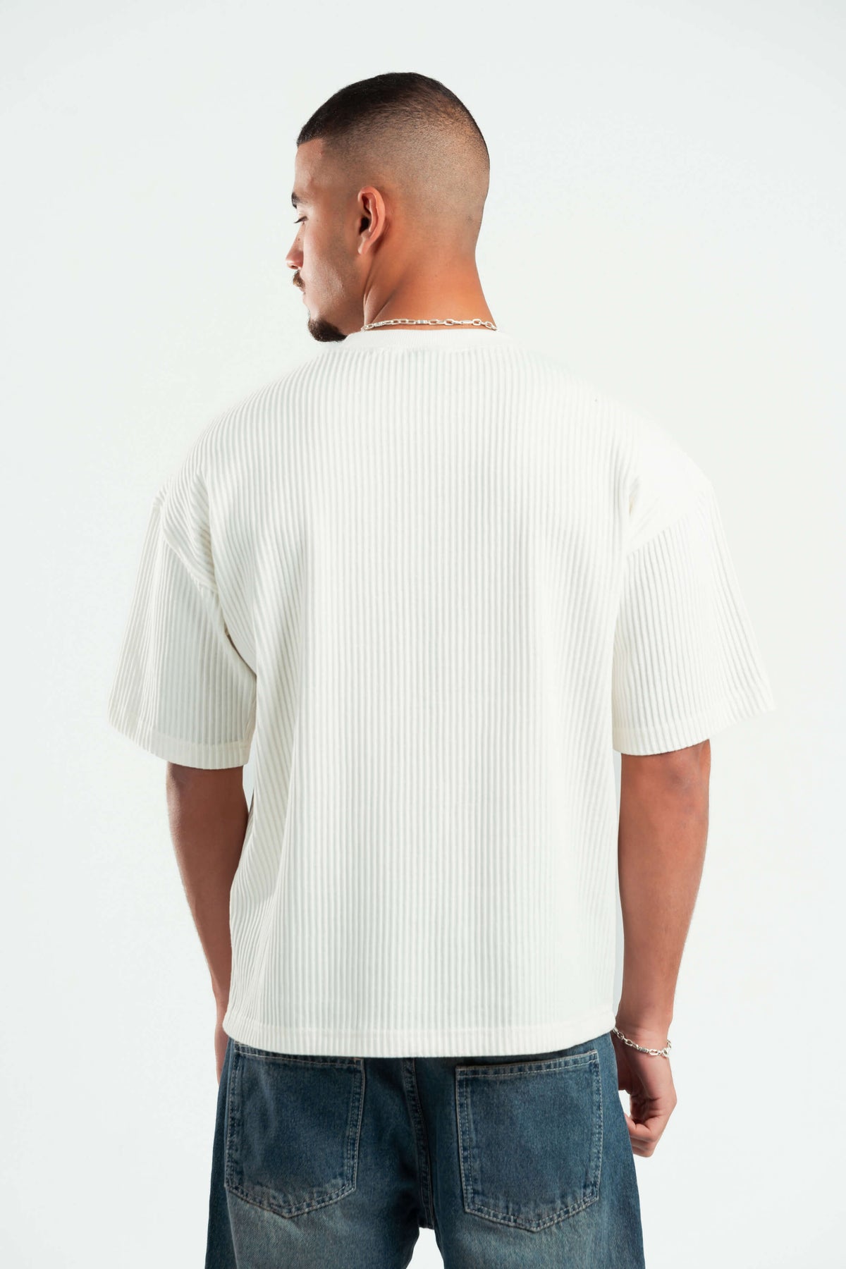 OFF-WHITE HEAVY RIBBED BOX-TEE