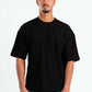 BLACK HEAVY RIBBED BOX-TEE