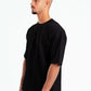 BLACK HEAVY RIBBED BOX-TEE