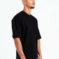 BLACK HEAVY RIBBED BOX-TEE