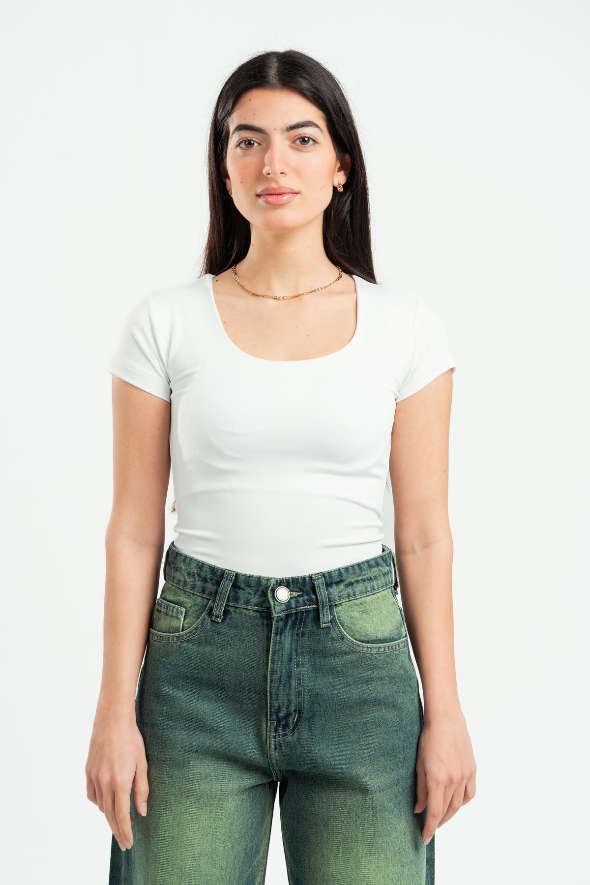 OFF-WHITE ESSENTIAL WIDE NECK TOP