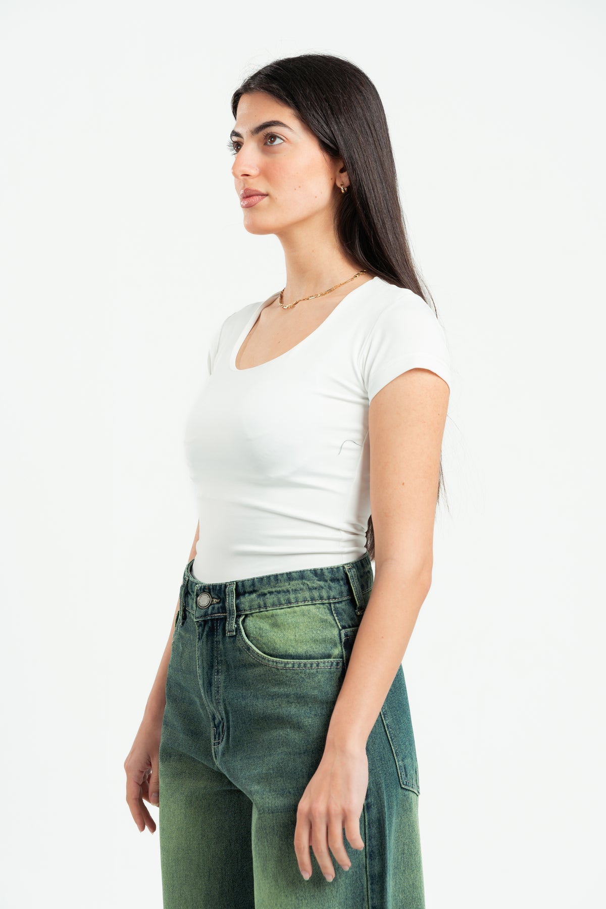OFF-WHITE ESSENTIAL WIDE NECK TOP