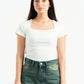 OFF-WHITE SQUARE NECK HALF SLEEVES TOP