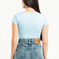 SKY-BLUE ESSENTIAL WIDE NECK TOP