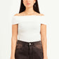 OFF-WHITE OFF-SHOULDER TOP