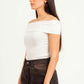 OFF-WHITE OFF-SHOULDER TOP