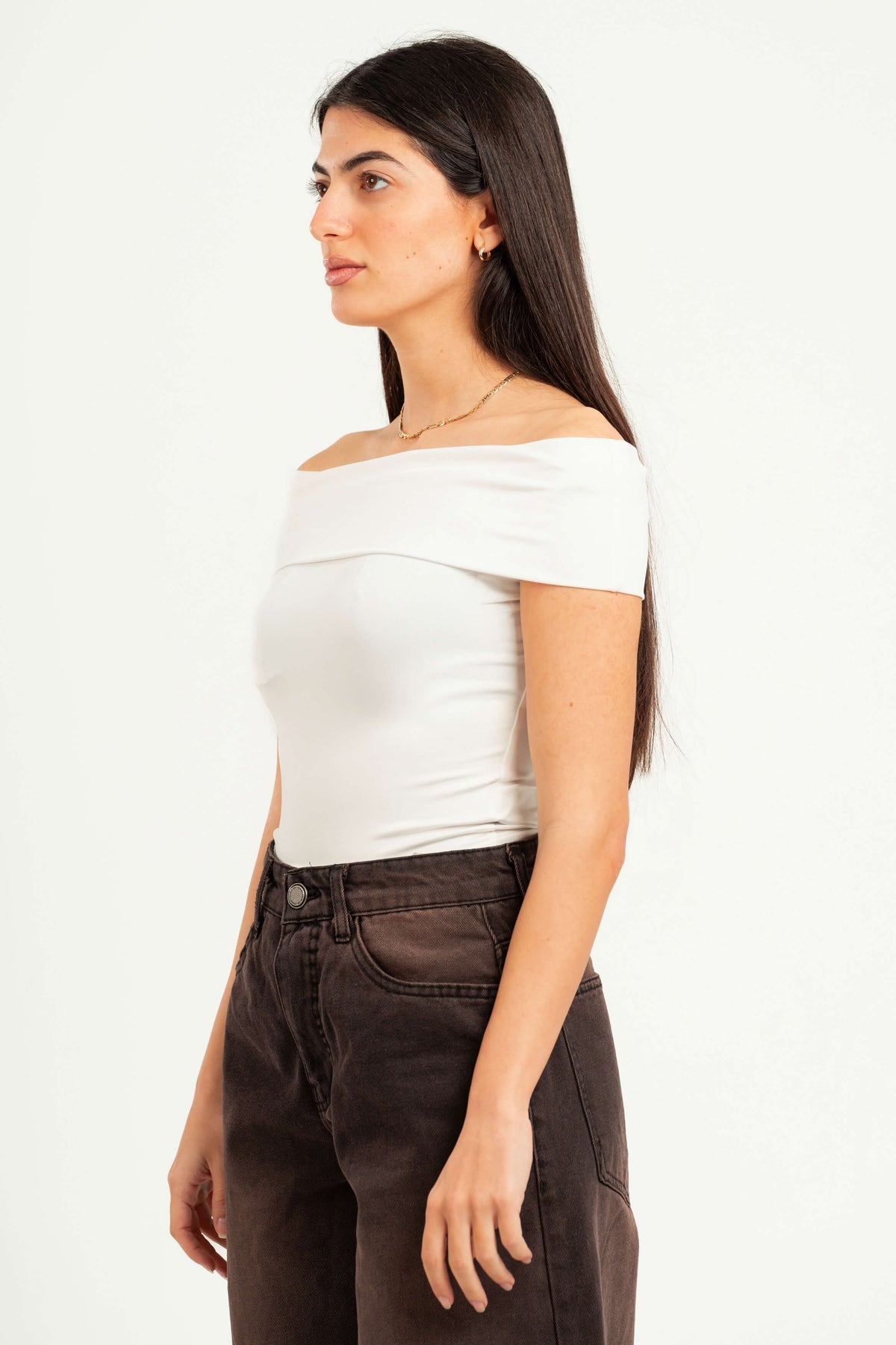 OFF-WHITE OFF-SHOULDER TOP