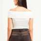 OFF-WHITE OFF-SHOULDER TOP