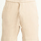 BEIGE WAVY PLEATED SHORT