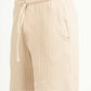 BEIGE WAVY PLEATED SHORT