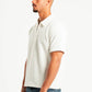 OFF-WHITE RIBBED QUARTER ZIPPER