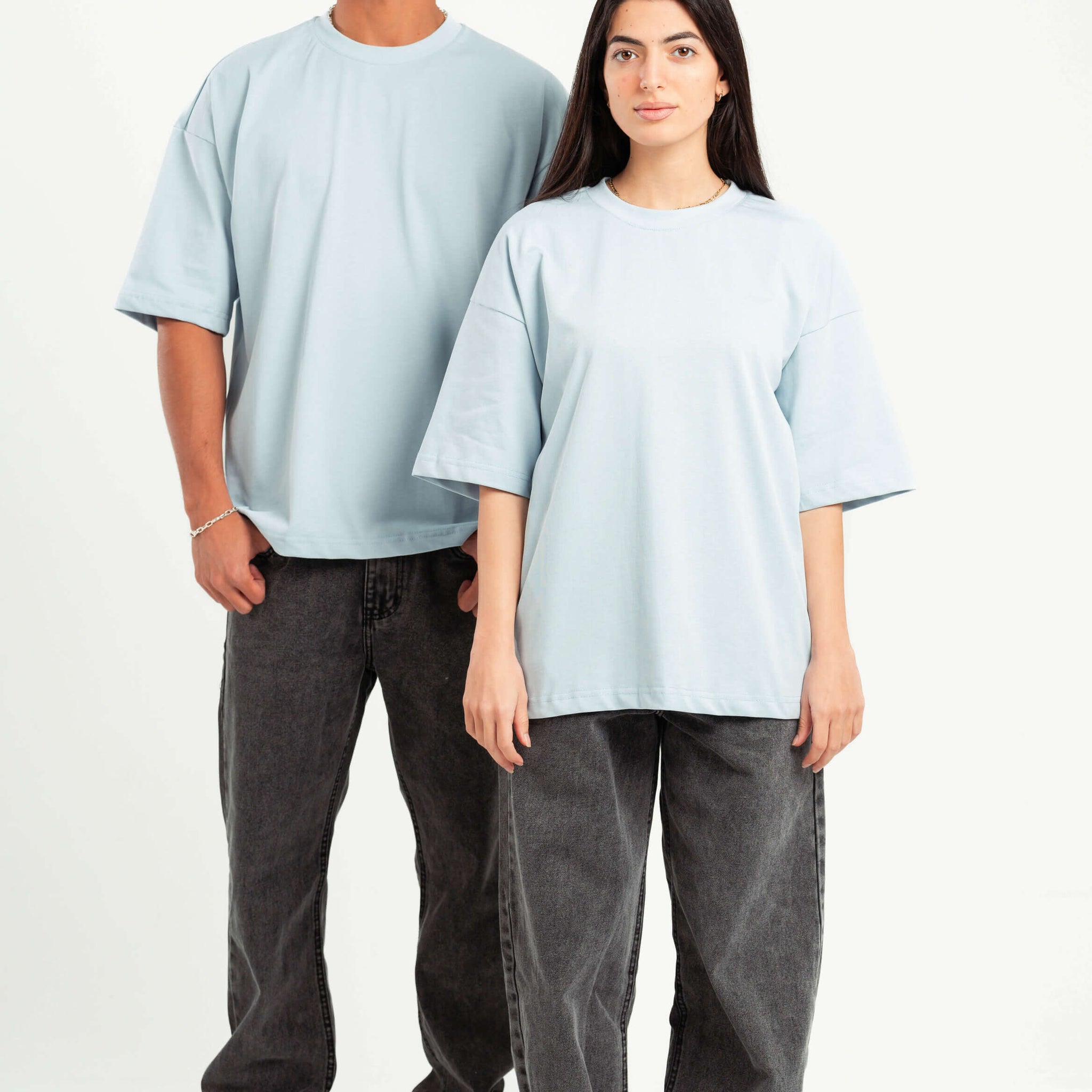SKY-BLUE HEAVY WEIGHT BOX-TEE