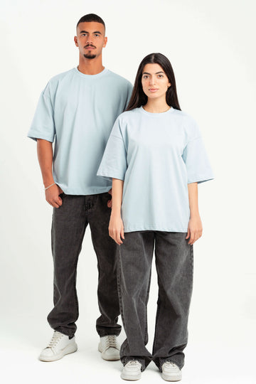 SKY-BLUE HEAVY WEIGHT BOX-TEE