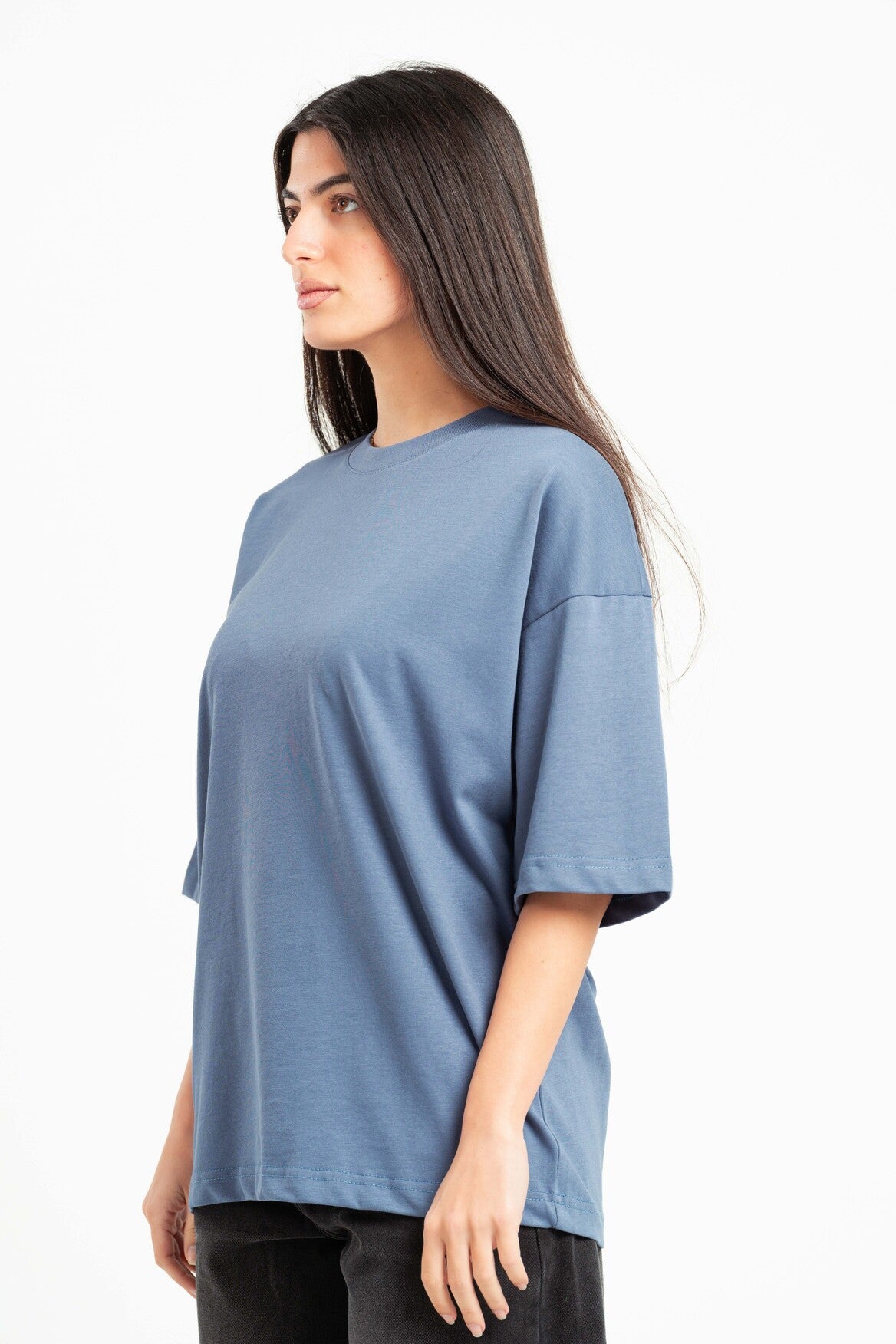 LIGHT NAVY SUMMER MELTON BOX-TEE