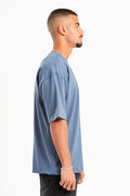 LIGHT NAVY SUMMER MELTON BOX-TEE